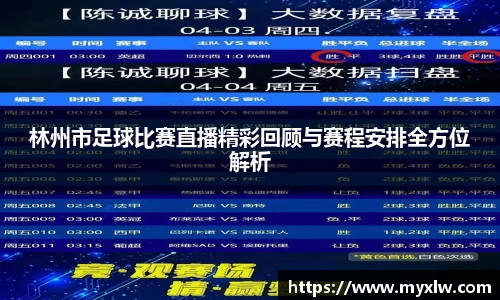 林州市足球比赛直播精彩回顾与赛程安排全方位解析